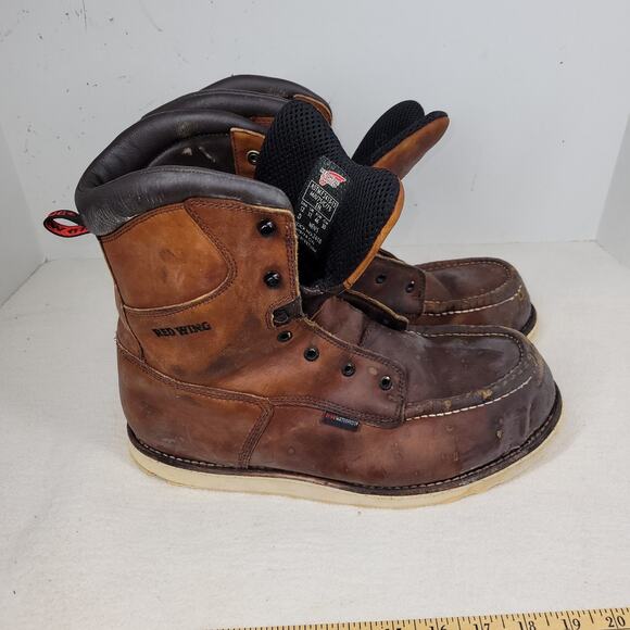 Red Wing Boots Mens Sz 12 D Brown Waterproof Boot Workwear Gorpcore Utility Work - Picture 6 of 16